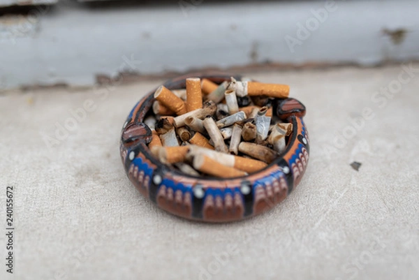 Obraz old dirty ashtray