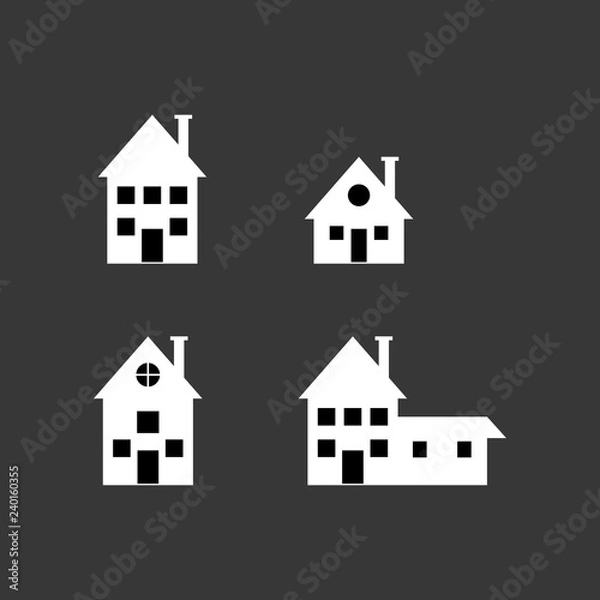 Fototapeta assorted building type icons image