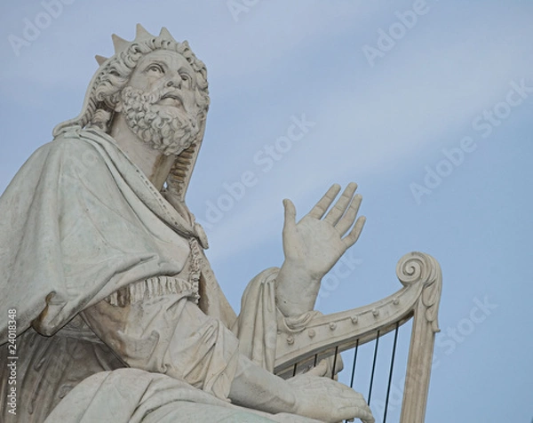 Fototapeta Escultura de David en la columna de la Inmaculada en Roma