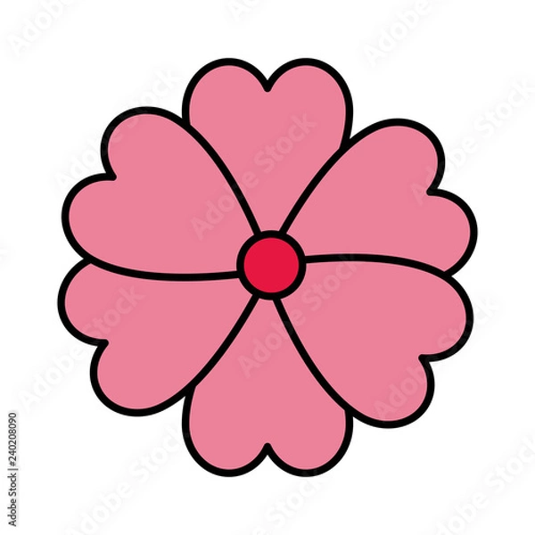 Fototapeta beautiful flower decorative icon