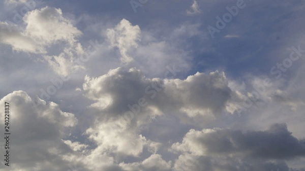 Obraz blue sky with white clouds