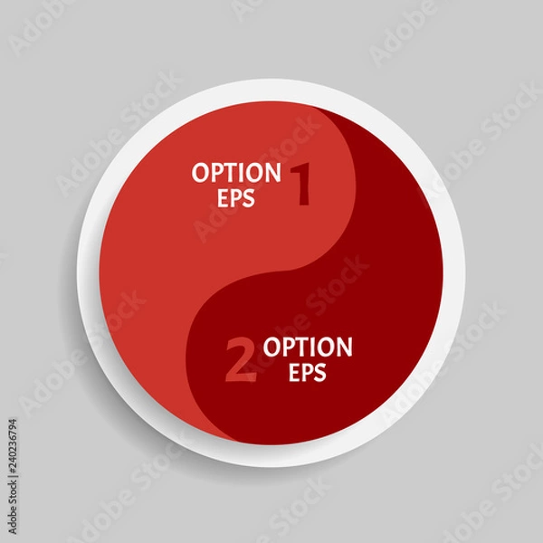Obraz Two element circle Ying Yang infographic chart template. Two in one.