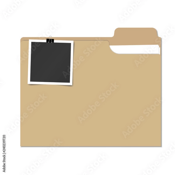 Fototapeta Isolated file folder vector illustration