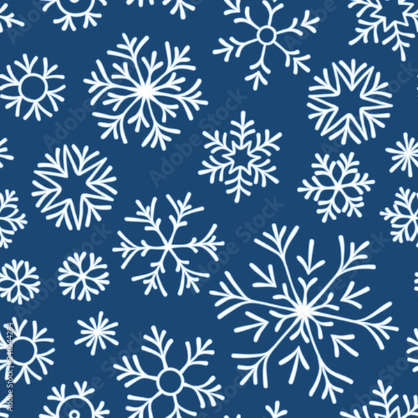 Obraz Christmas seamless doodle pattern