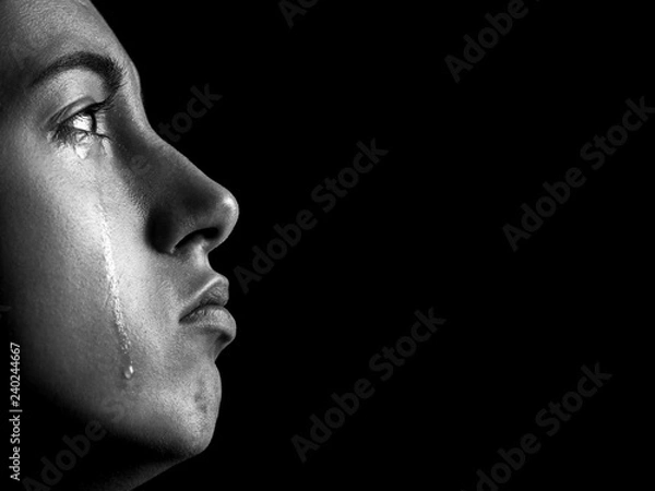 Obraz sad crying girl