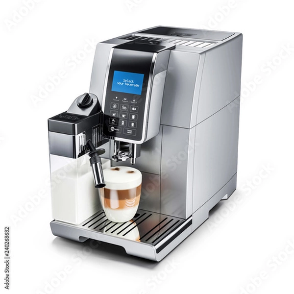 Fototapeta Modern automatic coffee machine. 3d