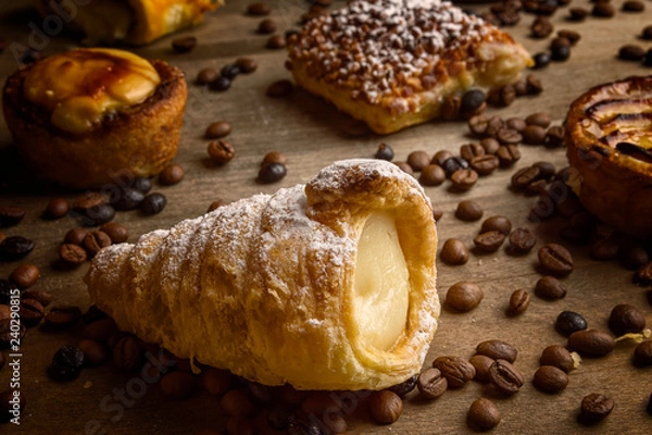 Obraz pastel dulces cafe