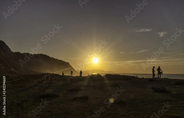 Obraz atardecer en la playa