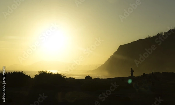 Obraz atardecer en la playa