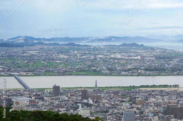 Obraz 徳島県・眉山からの眺め