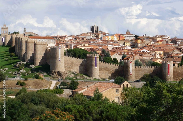 Obraz スペイン・世界遺産アビラ