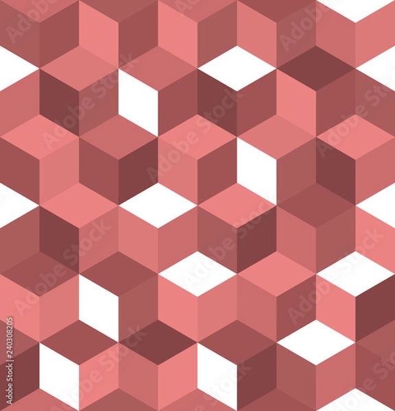Obraz Seamless pattern of colored cubes. Endless multicolored cubic background. Cube pattern. Cube vector. Cube background. Abstract seamless background with cube decoration.