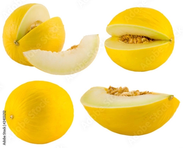 Fototapeta kolekcja żółtych melonów