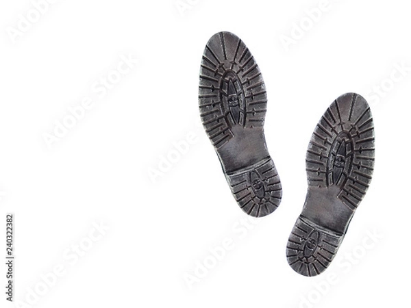 Fototapeta footprint on white background