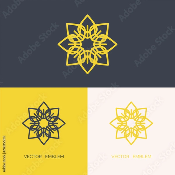 Fototapeta Simple and stylish monogram design template