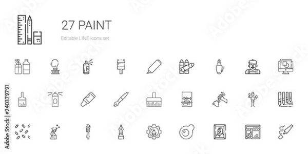 Obraz paint icons set