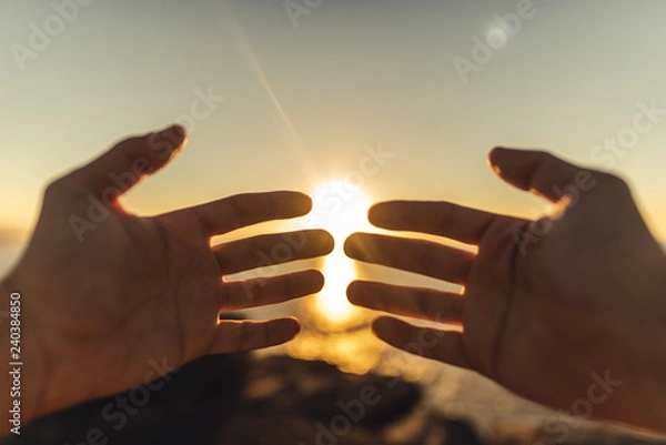 Obraz El sol en las manos