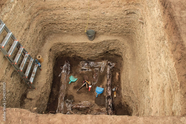 Obraz archaeological excavations of the Russian Geographical Society at the site of the Scythian kurgan