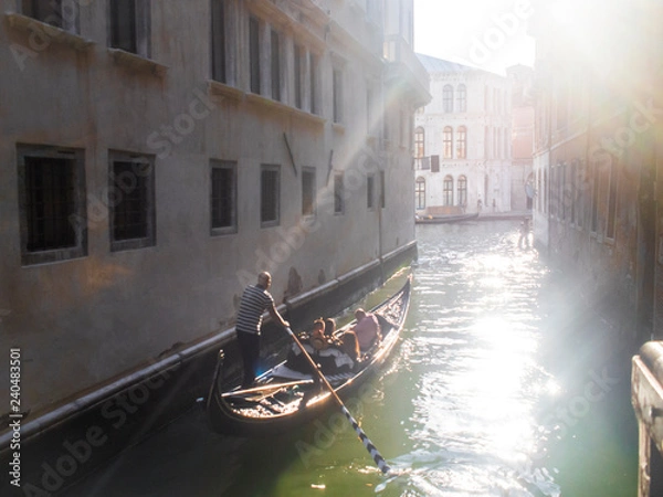 Obraz ヴェネチアのゴンドラとゴンドリエーレ