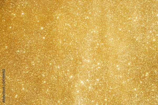 Fototapeta gold and white glitter abstract bokeh background Christmas	