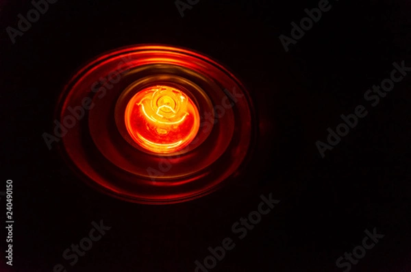 Fototapeta infrared lamp taught with dark background