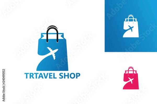 Obraz Travel Shop Logo Template Design Vector, Emblem, Design Concept, Creative Symbol, Icon