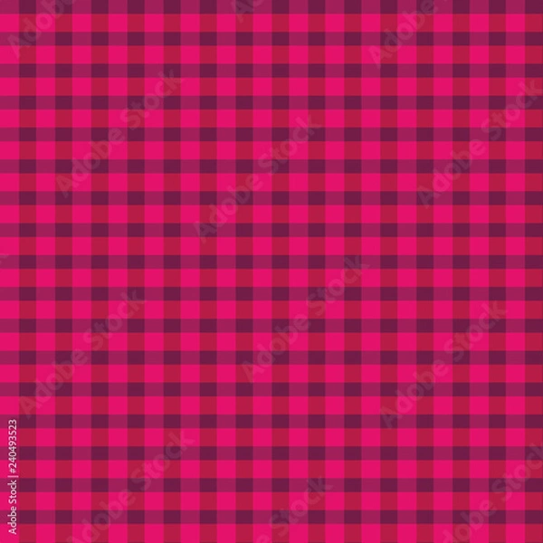 Fototapeta vector purple red plaid pattern, checkered fabric print 