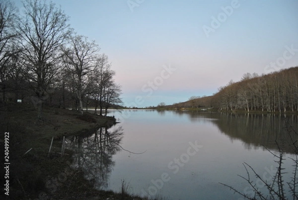 Obraz Tramonto sul lago