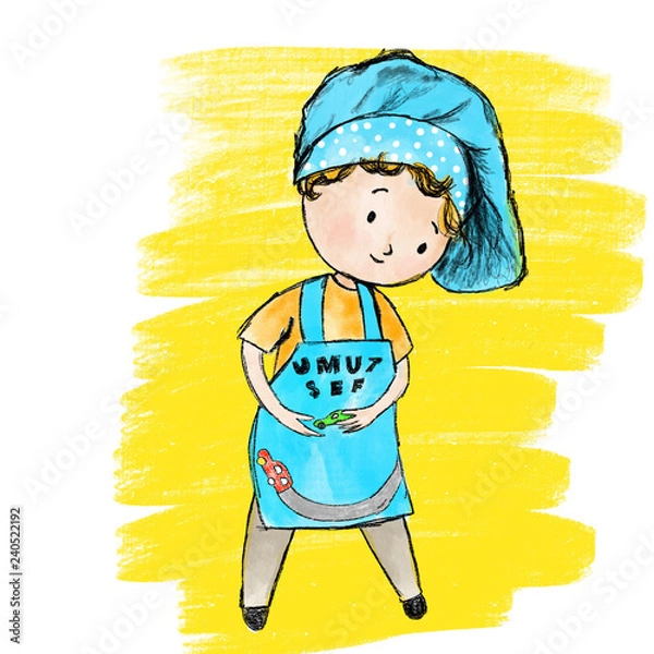 Obraz cute cook child
