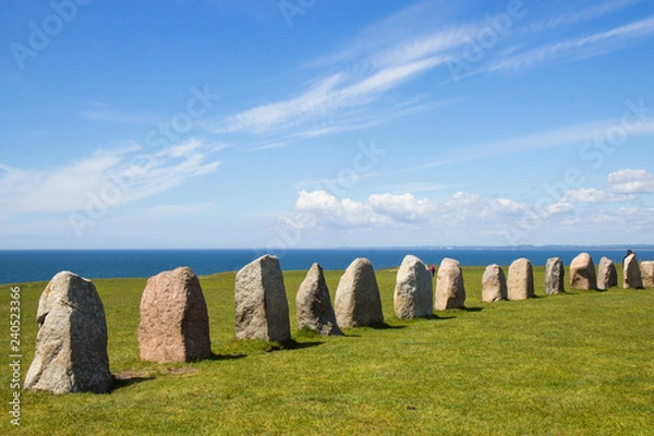 Obraz Ales Stenar - a megalithic monument in Scania in southern Sweden.