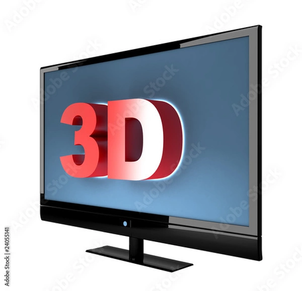 Obraz 3d Lcd or Led Tv. HQ 3d Render. Include Clipping Path