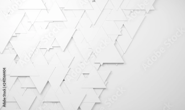 Fototapeta Random triangles pattern on wall, 3d