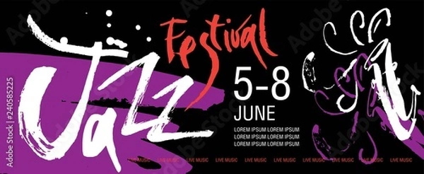 Obraz Vector Jazz festival poster template