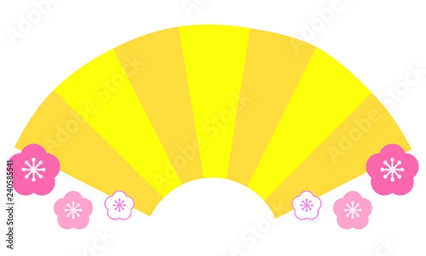 Fototapeta ひな祭り/屏風/フレーム/新春/梅の花