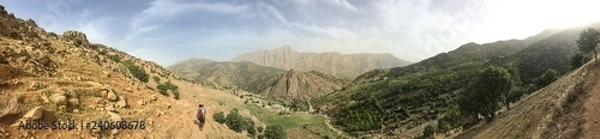 Fototapeta Landscape and nature around Khorramabad County, western Iran. One stop during a roadtrip in Iran. Hiking tours in the mountains and waterfalls. Bisheh, Lorestan Province.