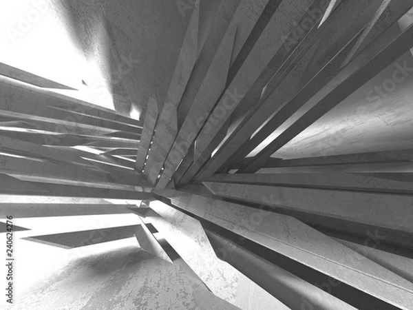 Obraz Concrete architecture background. Abstract empty dark room