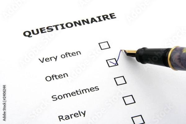 Fototapeta questionnaire