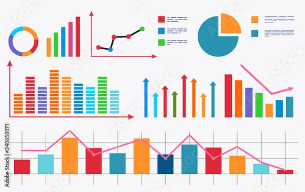 Fototapeta Chart. Analytical data. Vector stock illustration isolated