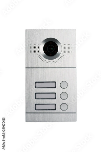 Obraz Security system intercom isolated on white background 