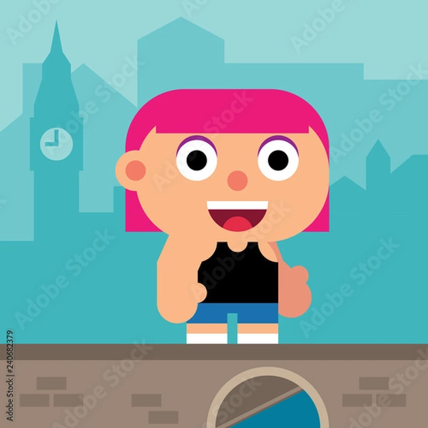 Obraz cartoon office worker