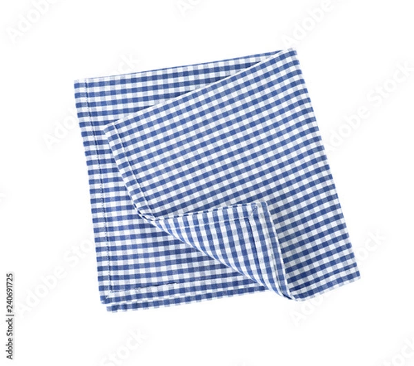 Fototapeta Fabric napkin for table setting on white background