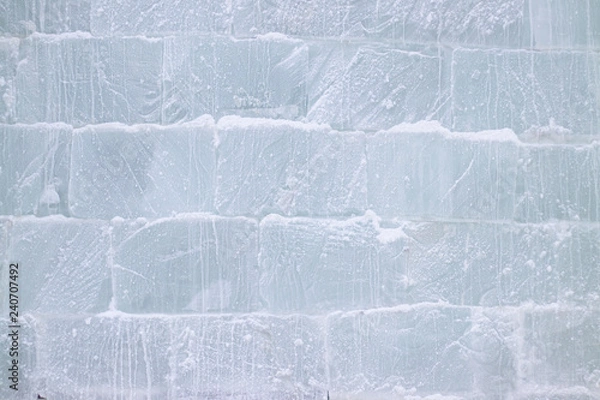 Obraz close view of the wall of the ice blocks