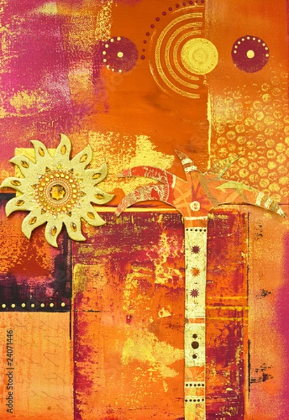 Obraz Collage mit Palme