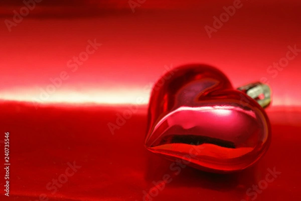 Fototapeta heart on red background