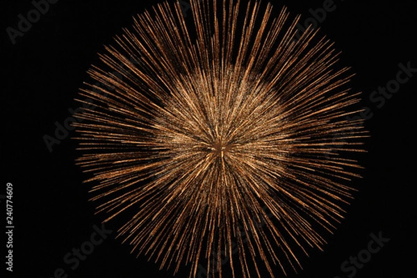 Fototapeta Beautiful explosion of fireworks.