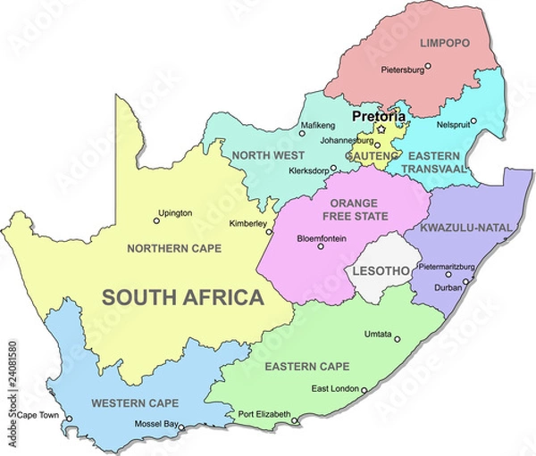 Obraz South Africa map