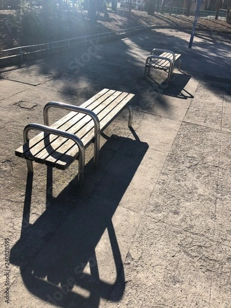 Fototapeta 公園のベンチ