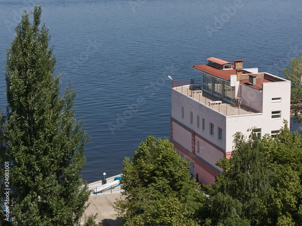 Obraz Dom blisko rzeki