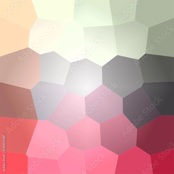 Fototapeta Illustration of abstract Red, Yellow, Blue, And Brown Giant Hexagon Square background.