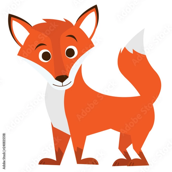 Obraz red fox cartoon